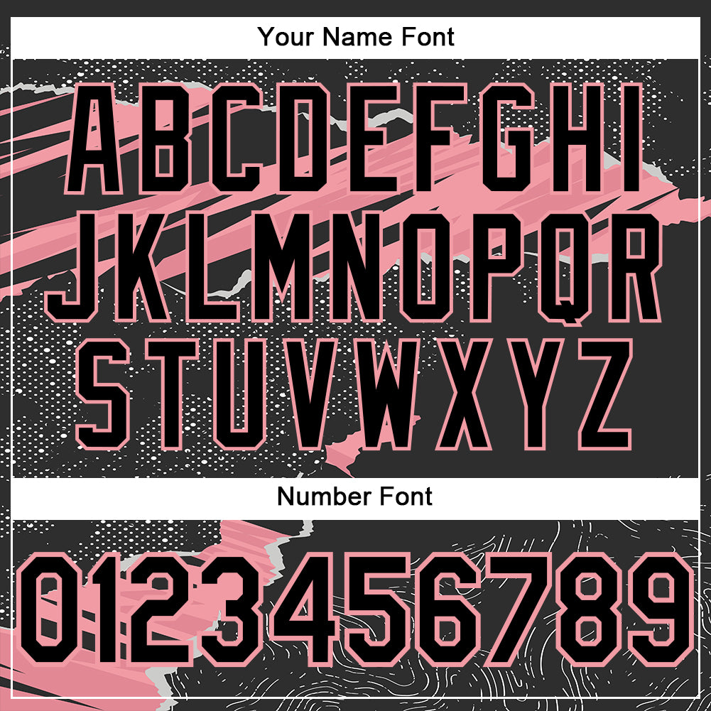 Personalized Stitched Black Medium Pink 3D Pattern Design Torn Paper Style Sports Pullover Sweatshirt Hoodie Team Custom Name and Number Custom Team Name and Number Pullover Hoodie - Black Medium Sweatshirt with Pink 3D Torn Paper Pattern Design Personalized - Image 4