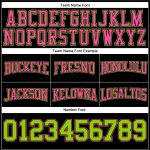 Custom Team Name Number Football Hoodie Sweatshirt - Personalized Stitched Black Neon Green-Pink Pullover Personalized Stitched