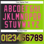 Custom Name Number Sports Hoodie Black Neon Green-Pink Gradient Stitched Pullover Sweatshirt Personalized Stitched Black