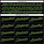 Custom Name Number Sports Hoodie Black Neon Green Stitched Pullover Sweatshirt Personalized Stitched Black Neon Green Sports