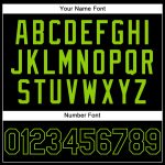 Custom Name Number Sports Hoodie Black Neon Green Stitched Pullover Sweatshirt Personalized Stitched Black Neon Green Sports