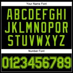 Personalized Black Neon Green Sports Hoodie Sweatshirt - Custom Stitched Pullover Personalized Stitched Black Neon Green