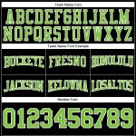 Custom Stitched Football Hoodie with Personalized Name & Number in Black Neon Green White - Pullover Sweatshirt Personalized