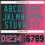 Custom Name and Number Hoodie - Personalized Sports Pullover Sweatshirt in Black Neon Pink-Teal Gradient Personalized Stitched