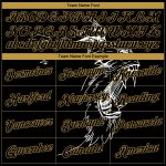 Custom Name Number Gorilla Sports Pullover Hoodie Sweatshirt with 3D Black Old Gold Pattern Design - Personalized Apparel