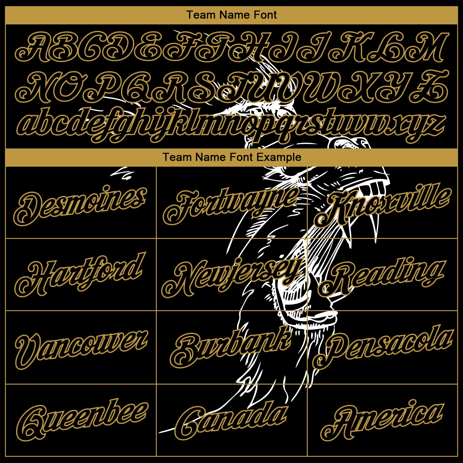 Personalized Stitched Black-Old Gold 3D Pattern Design Gorilla Sports Pullover Sweatshirt Hoodie Team Custom Name and Number Custom Name Number Gorilla Sports Pullover Hoodie Sweatshirt with 3D Black Old Gold Pattern Design - Personalized Apparel - Image 3