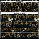 Custom Name & Number Personalized Heron & Flower 3D Pattern Black & Old Gold Pullover Sweatshirt Hoodie Personalized Stitched
