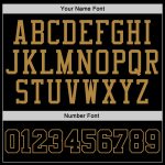 Custom Name Number Sports Pullover Hoodie Black Old Gold Pinstripe Sweatshirt Personalized Stitched Team Apparel Personalized