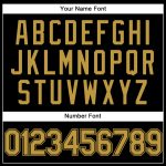 Personalized Black Old Gold Sports Hoodie Sweatshirt - Custom Stitched Pullover for Men and Women Personalized Stitched Black