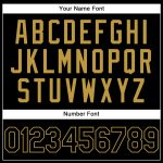 Custom Name Number Pullover Hoodie Sports Sweatshirt Personalized Black Old Gold Team Design Personalized Stitched Black