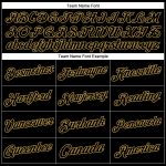Custom Name Number Pullover Hoodie Sports Sweatshirt Personalized Black Old Gold Team Design Personalized Stitched Black