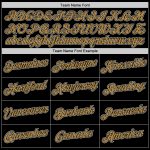 Custom Team Hoodie with Personalized Name and Number - Black Old Gold-White Sports Pullover Sweatshirt Personalized Stitched