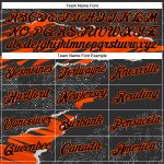 Custom Name and Number Sports Hoodie - Personalized 3D Torn Paper Design Sweatshirt in Black and Orange Personalized Stitched