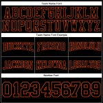 Custom 3D Skull Flame Hoodie with Stitched Name & Number - Black Orange Sports Pullover Sweatshirt Personalized Stitched