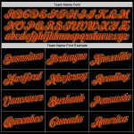 Custom Team Sports Hoodie with Personalized Name and Number, Stitched Black and Orange-Old Gold Sweatshirt Personalized Stitched