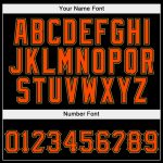 Custom Team Sports Hoodie with Personalized Name and Number, Stitched Black and Orange-Old Gold Sweatshirt Personalized Stitched