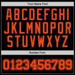 Personalized Black Orange Sports Hoodie Pullover Sweatshirt for Men Women Personalized Stitched Black Orange Sports Pullover