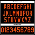 Custom Team Name Number Sports Hoodie Personalized Black Orange Sweatshirt Pullover Personalized Stitched Black Orange Sports