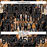 Custom Flame Tiger Sports Hoodie 3D Pattern Sweatshirt with Stitched Name & Number - Black Orange-White Design Personalized