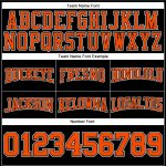 Custom Name Number Personalized Stitched Football Hoodie Sweatshirt in Black Orange-White for Team Support Personalized Stitched