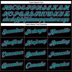 Custom Name and Number Sports Hoodie Pullover Sweatshirt Black Pink Aqua - Personalized Stitched Team Gear Personalized Stitched