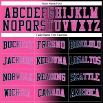 Custom Name & Number Sports Hoodie - Personalized Black Pink-Light Blue Gradient Pullover Sweatshirt Personalized Stitched