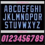 Custom Team Hoodie with Personalized Name and Number - Black Pink-Light Blue Stitched Sports Pullover Sweatshirt Personalized