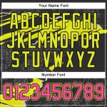 Custom Name & Number Personalized 3D Pattern Sports Hoodie Black Pink Neon Yellow Torn Paper Style Sweatshirt Personalized