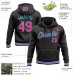 Custom Name Number Pullover Hoodie Sports Sweatshirt Black Pink Sky Blue Stitched Personalized Team Apparel Personalized