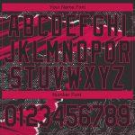 Custom 3D Pattern Sports Hoodie with Personalized Name & Number - Stitched Black Pink & White Torn Paper Style Sweatshirt