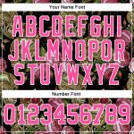 Custom Name Number Hoodie Sports Pullover Sweatshirt with 3D Skull Flower Design in Black Pink-White, Personalized Fashion Style