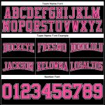 Custom Black Pink-White Pullover Sweatshirt Hoodie with Personalized Name and Number - Stitched Football Apparel Personalized
