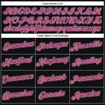 Custom Team Name and Number Pullover Hoodie Sweatshirt - Personalized Black Pink-White Sportswear Personalized Stitched Black