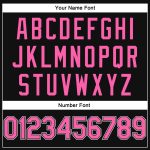 Custom Team Name and Number Pullover Hoodie Sweatshirt - Personalized Black Pink-White Sportswear Personalized Stitched Black