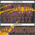 Custom Name and Number Personalized Sports Hoodie Black Purple Gold 3D Torn Paper Style Stitched Pullover Sweatshirt Personalized