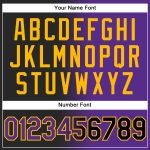 Custom Name Number Hoodie - Personalized Black Purple Gold Gradient Sports Pullover Sweatshirt for Team Apparel Personalized