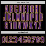 Custom Name Number Sports Hoodie Pullover Sweatshirt Black Purple-Gold Stitched Team Gear Personalized Stitched Black Purple-Gold