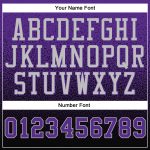 Custom Name & Number Stitched Hoodie - Black Purple-Gray Fade Fashion Sports Pullover Sweatshirt Personalized Stitched Black