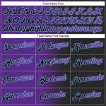 Custom Name Number Hoodie - Personalized Black Purple Light Blue Gradient Sports Pullover Sweatshirt Personalized Stitched