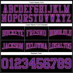 Custom Team Football Hoodie with Personalized Name and Number - Stitched Black Purple-Pink Pullover Sweatshirt Personalized