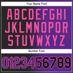 Custom Name & Number Black Purple-Pink Gradient Sports Hoodie - Personalized Stitched Pullover Sweatshirt Personalized Stitched