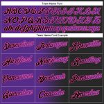 Custom Name & Number Black Purple-Pink Gradient Sports Hoodie - Personalized Stitched Pullover Sweatshirt Personalized Stitched