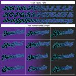 Custom Name and Number Fashion Sports Pullover Hoodie - Personalized Stitched Black Purple Teal Gradient Sweatshirt Personalized