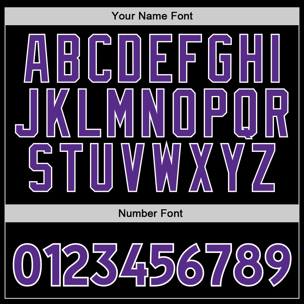 Personalized Stitched Black Purple-White Sports Pullover Sweatshirt Hoodie Team Custom Name and Number Custom Sports Hoodie with Name and Number - Personalized Black Purple-White Pullover Sweatshirt Personalized Stitched Black - Image 5