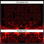 Custom Name Number 3D Skull Flame Sports Black Red Hoodie Pullover Sweatshirt - Personalized Stitched Fashion Gear Personalized