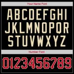 Custom Name Number Sports Hoodie Pullover Sweatshirt - Personalized Black Red-Cream Team Apparel Personalized Stitched Black