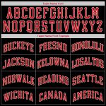 Custom Name Number Sports Hoodie Pullover Sweatshirt - Personalized Black Red-Cream Team Apparel Personalized Stitched Black
