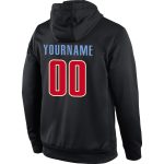 Personalized Black Red-Cream Sports Hoodie Sweatshirt - Custom Stitched Design Personalized Stitched Black Red-Cream Sports