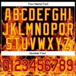 Custom Flame Sports Hoodie with 3D Pattern, Personalized Name & Number, Black Red-Gold Pullover Sweatshirt Personalized Stitched