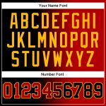 Custom Name and Number Sports Hoodie Sweatshirt in Black Red-Gold Gradient - Personalized Stitched Fashion Pullover Personalized